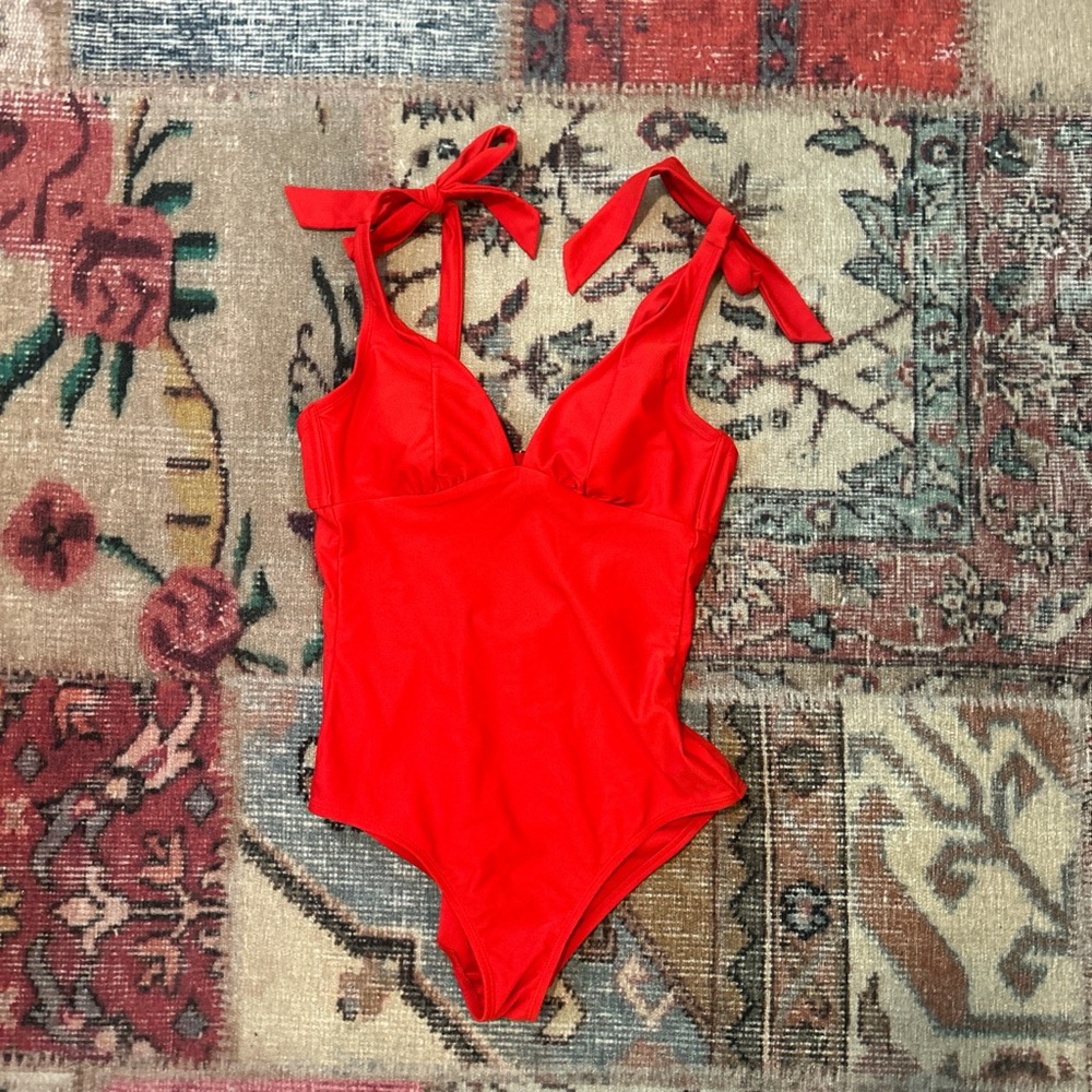 Shade & Shore Vibrant Red Swimwear